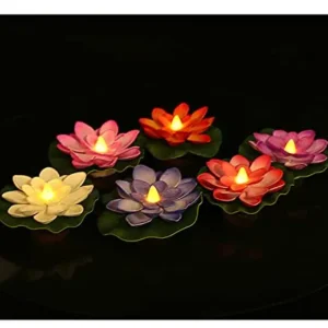 Lotus Flower Shaped Water Sensor LED Diya for Diwali