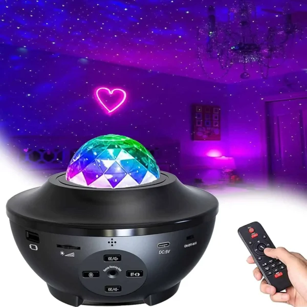 Night Light Galaxy Projector Lamp with Remote Bluetooth