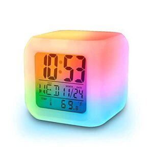 Automatic 7 Colour Changing LED Alarm Clock