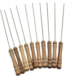 Barbeque Skewers Tandoor Stick with Wooden Handle