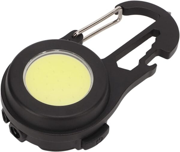 3 Lighting Modes COB Mini LED Flashlight Keychain Magnetic Bottom